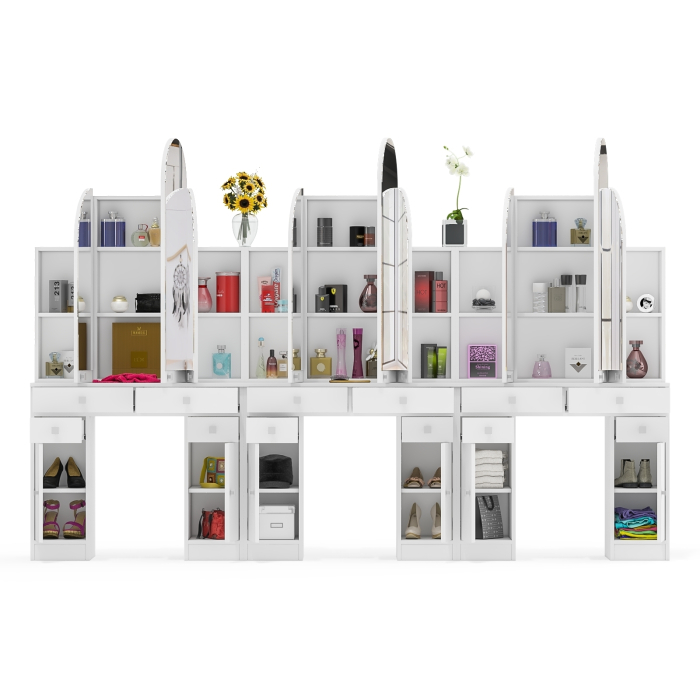 С зеркалом, Набор столиков туалетных в спальню МД №2