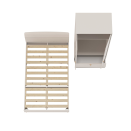 Кровать Афина 1200 с 2-х дверным шкафом-комодом