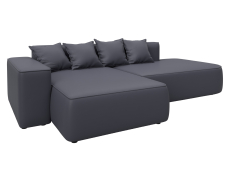 Диваны угловые в гостиную, Диван угловой Лига-065 угол левый, экокожа GRIFON