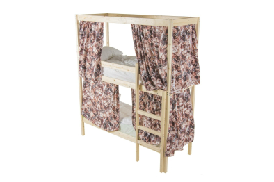Кровать двухярусная с каркасом для штор 900x2000