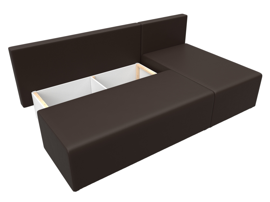 Диваны угловые в гостиную, Угловой диван Поло правый угол, экокожа