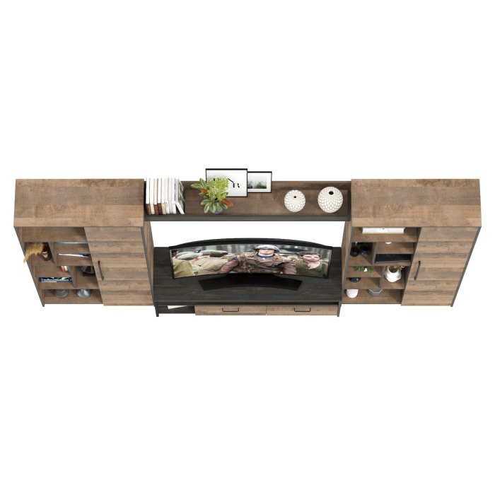 Стенки для гостиной, Большая стенка в гостиную в лофт стиле Трувор № 75