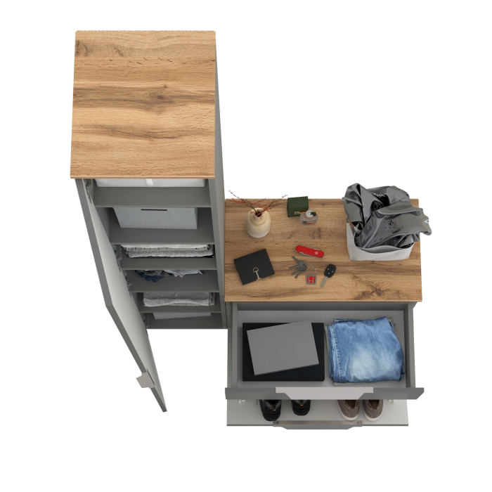 Прихожие, Тумба для обуви с пеналом Октава.