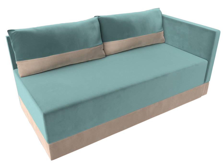 Кушетка диван, Кушетка Никас правая, велюр