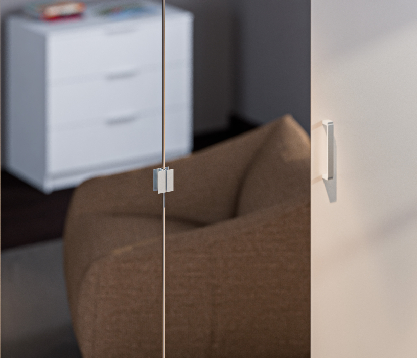 Для одежды, Шкаф четырехдверный МАКС с зеркалом Кашемир серый