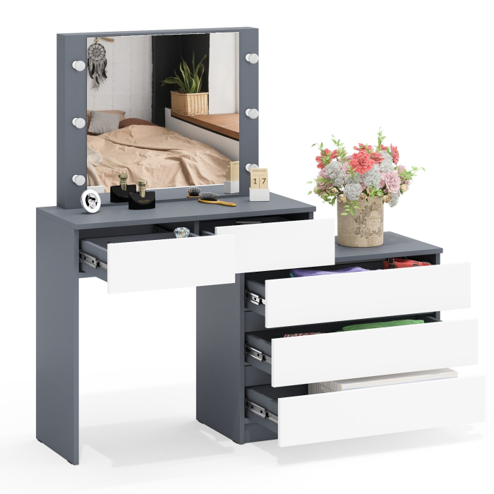 С зеркалом, Туалетный столик с подсветкой 110