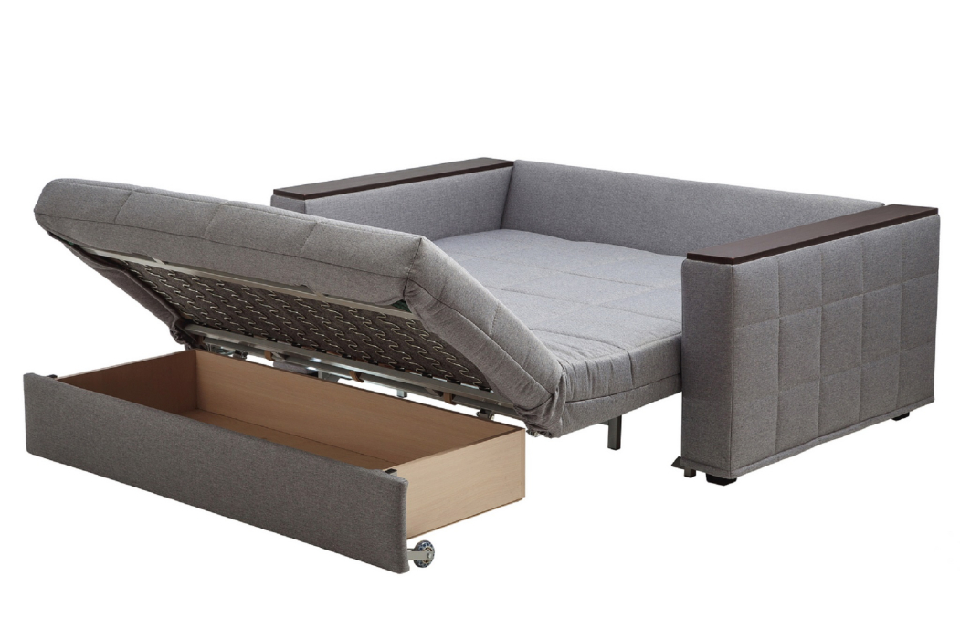 Диваны с ящиком для белья, Диван-кровать Аккордеон Классик 140 см Шерлок, рогожка