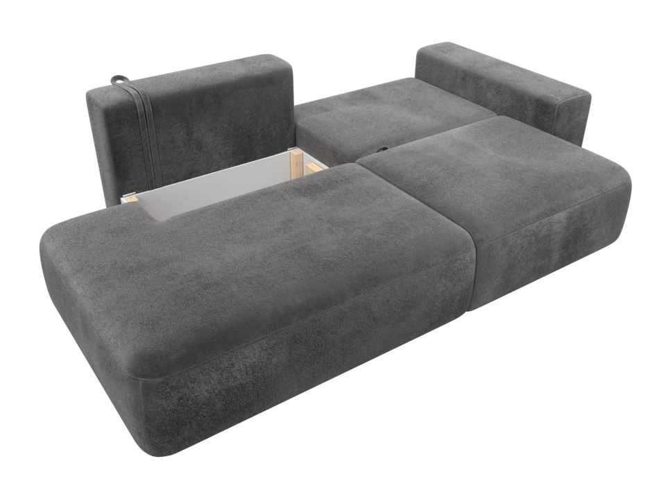 Диваны еврокнижки, Диван прямой Лига-036 НПБ Модерн подлокотник справа, велюр TOWER