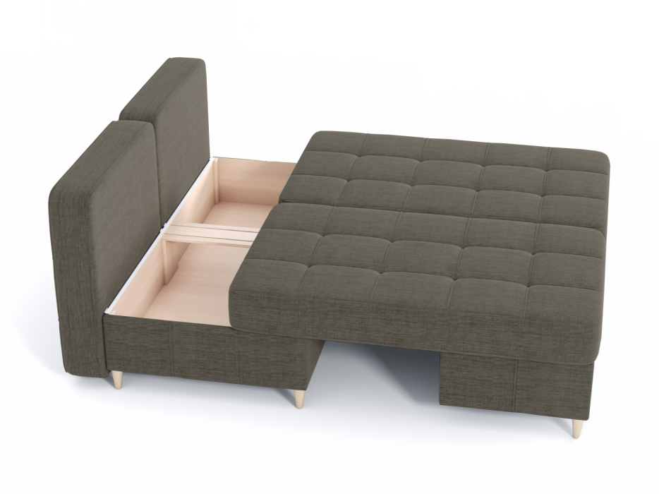 Диваны угловые в гостиную, Диван-кровать угловой Оливер Люкс 2 еврокнижка-трансформер, рогожка Люкс