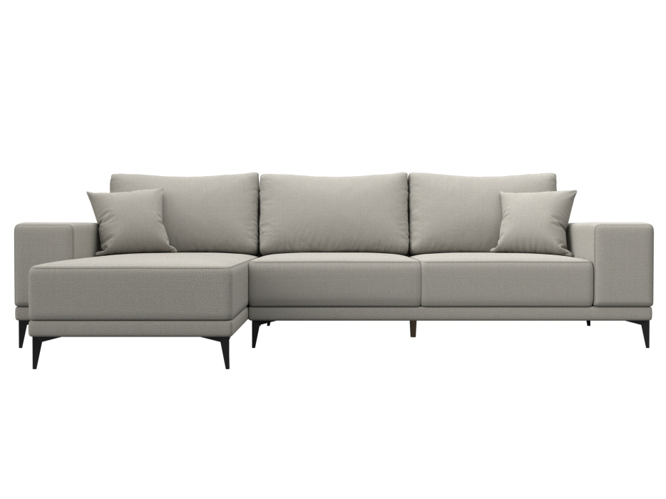 Диваны угловые в гостиную, Диван угловой Льюес левый, рогожка Амур