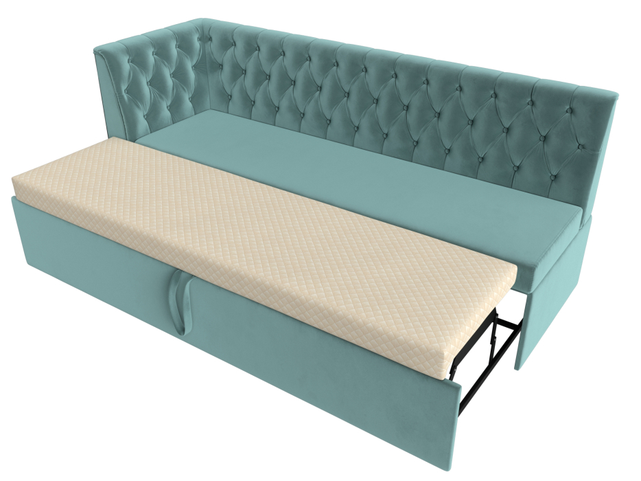 Диваны угловые кухонные, Диван кухонный Маркиз с углом слева, велюр