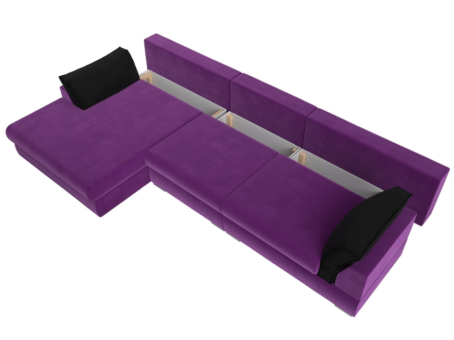 Диваны угловые в гостиную, Угловой диван Пекин Long угол левый, НПБ, микровельвет