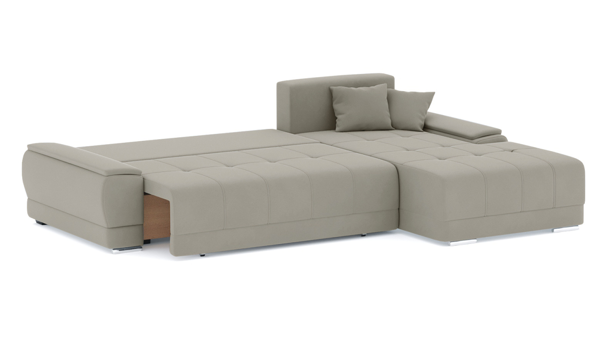 Диваны угловые в гостиную, Диван-кровать угловой Нордвикс ПБ, велюр