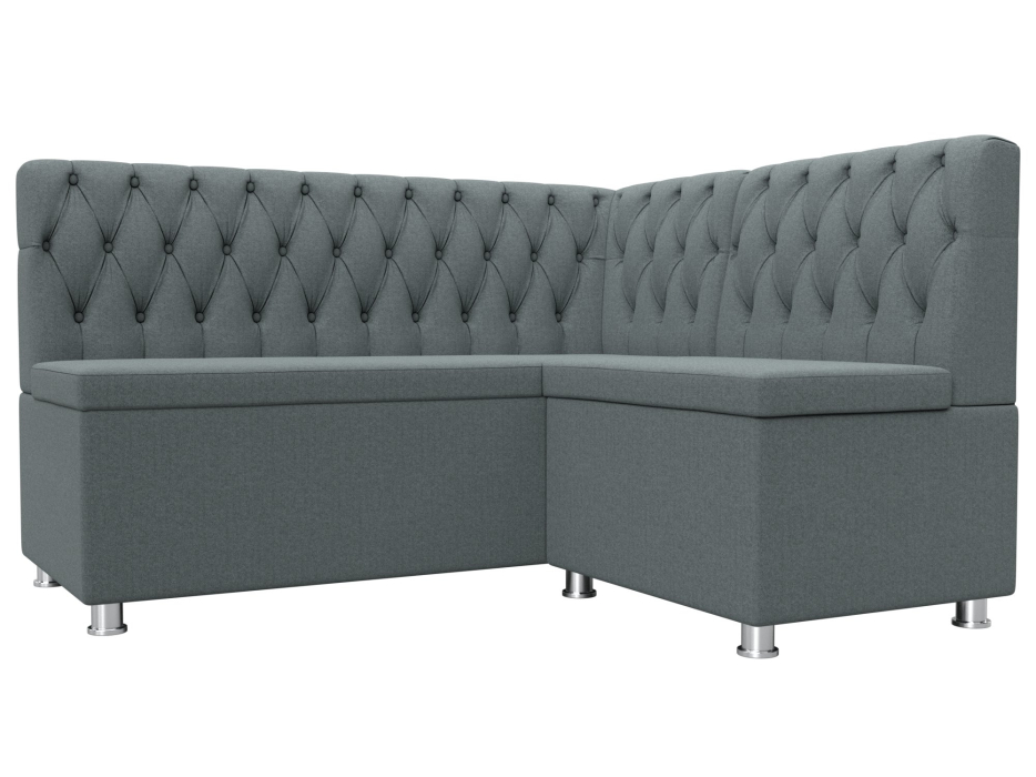 Кухонные уголки, Диван кухонный угловой Мирта правый угол, рогожка Амур