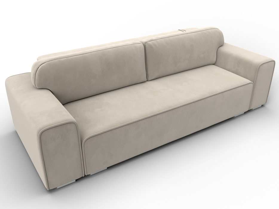 Диваны с ящиком для белья, Прямой диван Лига-029, микровельвет