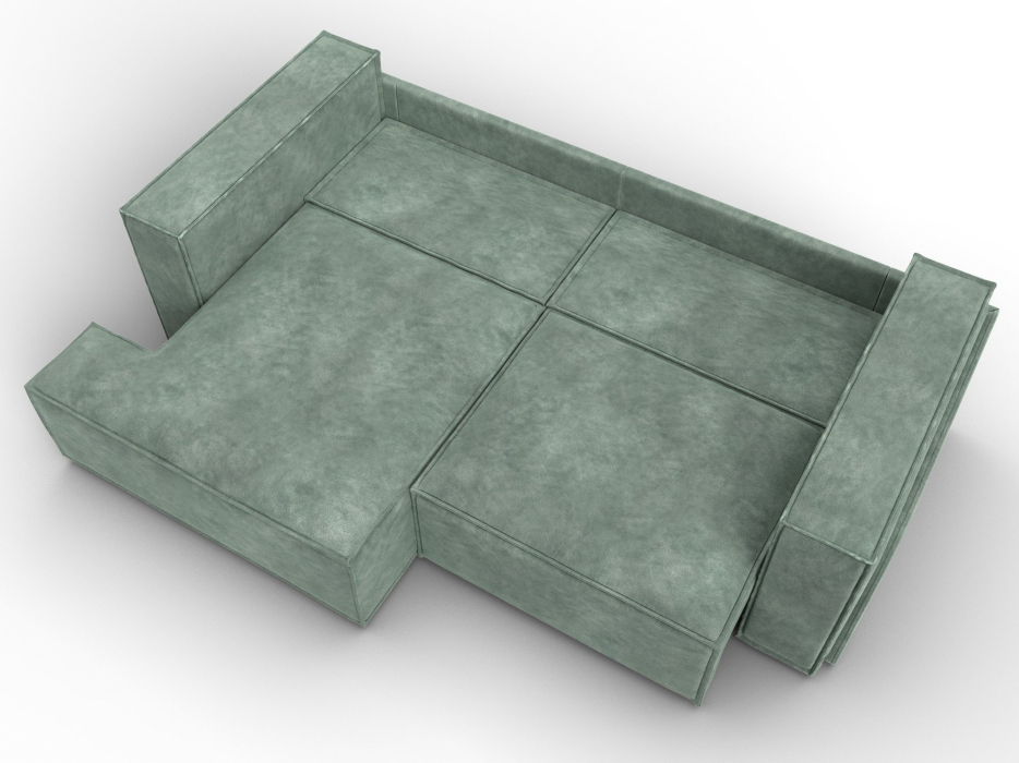 Диваны угловые в гостиную, Диван угловой Лига-061 угол левый, велюр BRUT