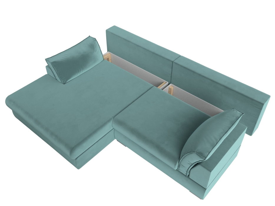 Диваны угловые в гостиную, Угловой диван Пекин угол левый, велюр