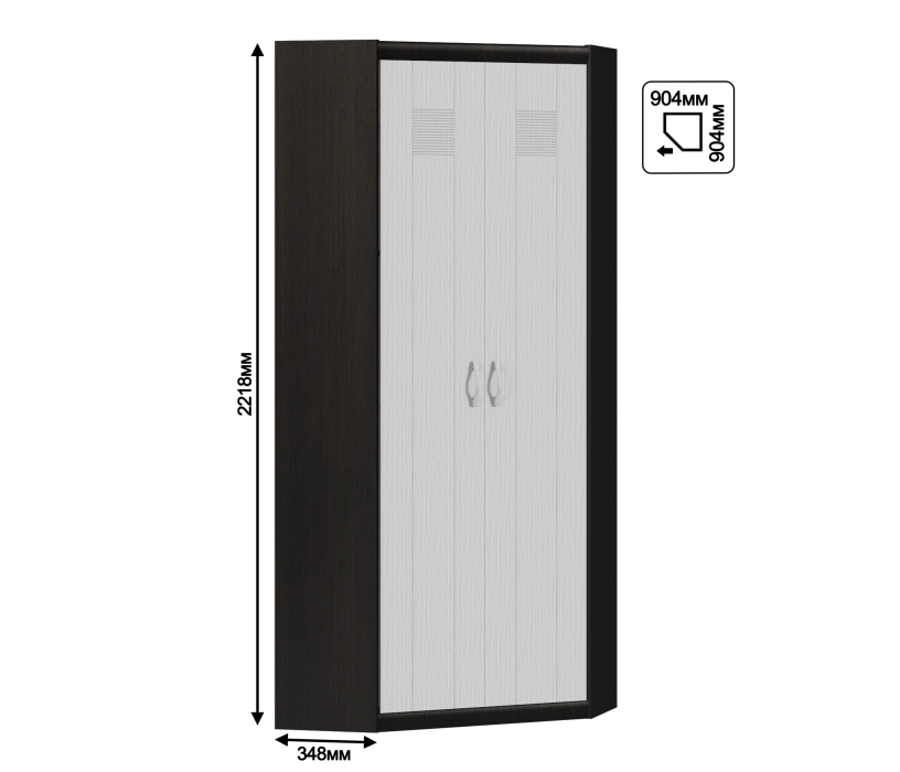 Угловые шкафы, Шкаф угловой Сити СБ-218