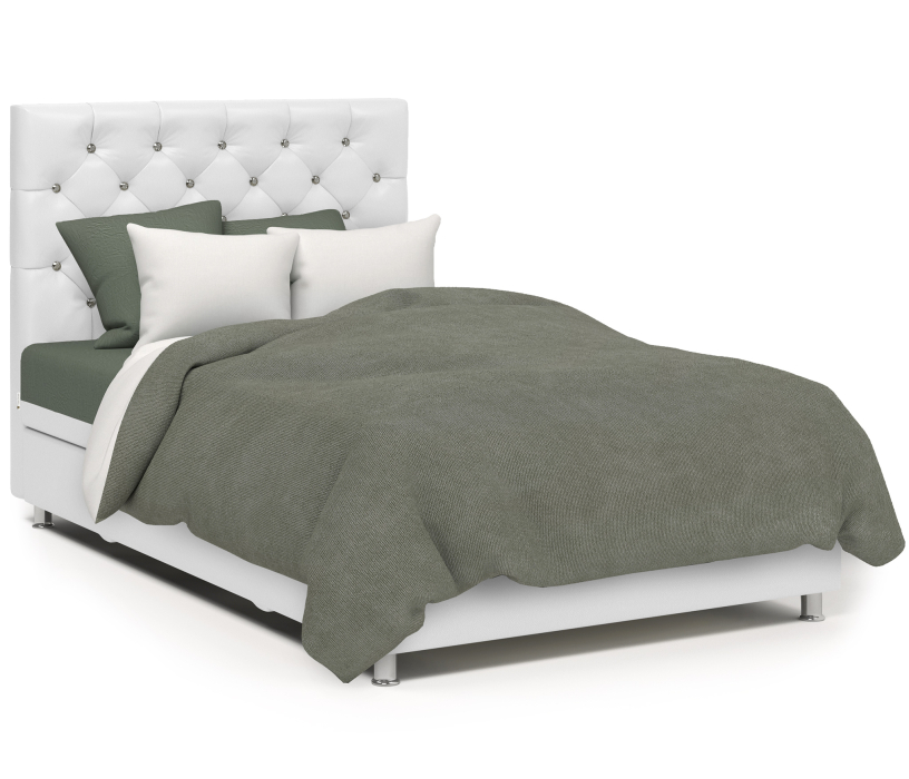 Мягкая кровать, Кровать тахта Шармэль Люкс 120 с подъемным механизмом, рогожка / экокожа