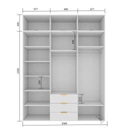 Шкаф Фиеста  с антресолью