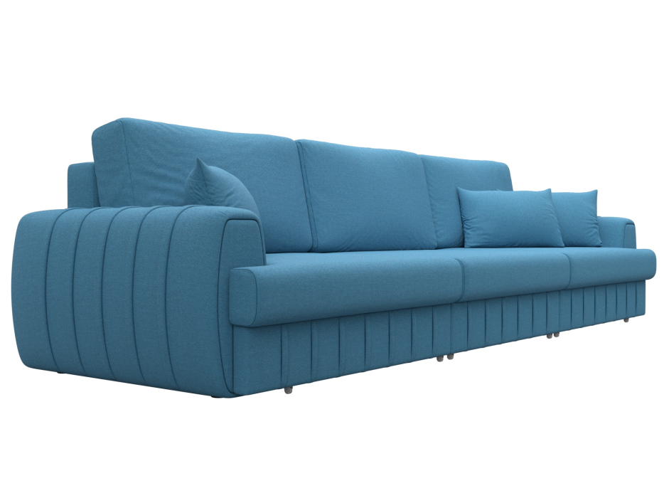 Диваны еврокнижки, Диван прямой Лига-057 НПБ Лонг, рогожка Амур