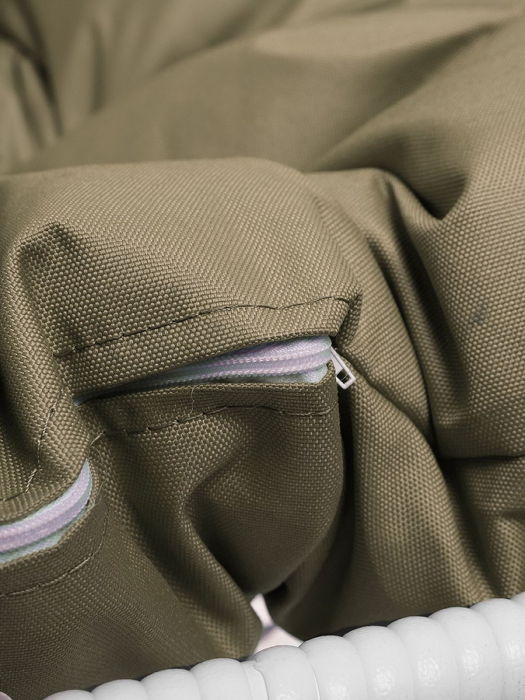 Подвесные кресла, Подвесное кресло ДЛЯ ДВОИХ с ротангом белое