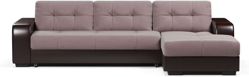 Диван-кровать угловой дельфин Брюссель,велюр+экокожа