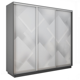 Шкаф-купе Экспресс 3-х дверный Фотопечать Квадрат Стекла 180х60х240