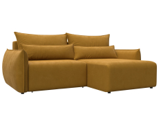 Диваны угловые в гостиную, Диван угловой Лига-051 НПБ угол универсальный, велюр BRUT