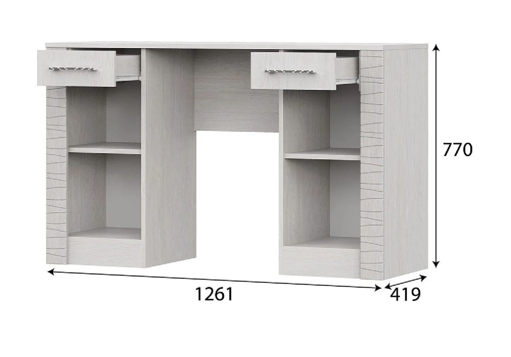 Туалетные столики, Туалетный стол МС Вирджиния (Гамма 20 серия №4) 77х126,1х41,9