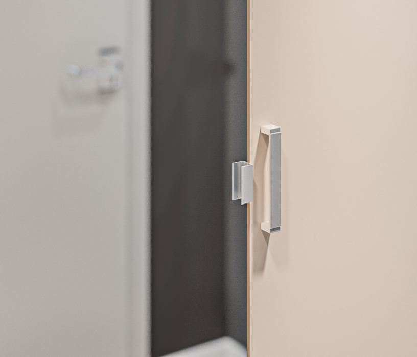 Для одежды, Шкаф трехдверный МАКС с зеркалом Кашемир серый