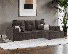 Диваны угловые в гостиную, Диван угловой Монреаль Правый угол (Бархат)