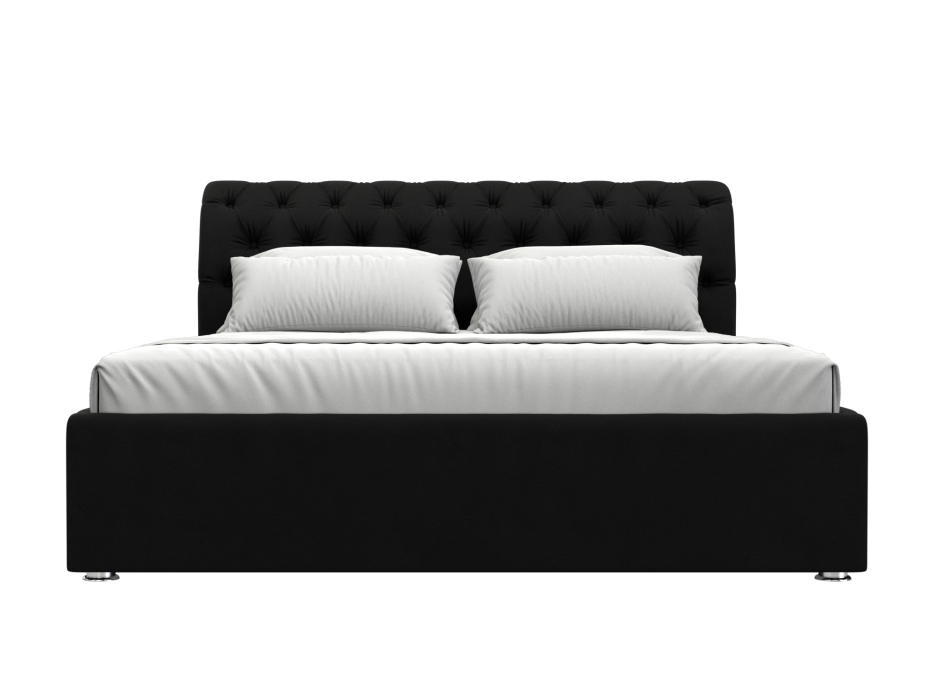 Мягкая кровать, Кровать интерьерная Сицилия 160, микровельвет