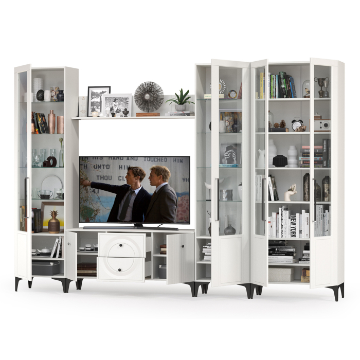 Стенки для гостиной, Стенка для гостиной с ТВ-тумбой Валенсия № 68