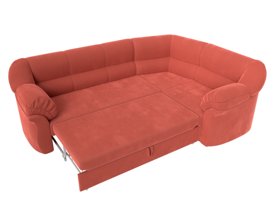 Диваны угловые в гостиную, Диван угловой Карнелла правый угол, микровельвет