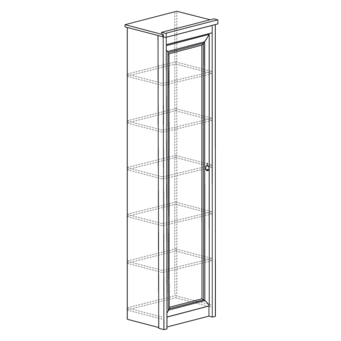 Шкафы распашные, Шкаф для одежды Флоренция 642, 1-дверный, дуб оксфорд