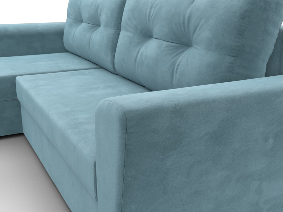 Диваны угловые в гостиную, Угловой диван Амстердам Лайт левый угол, велюр