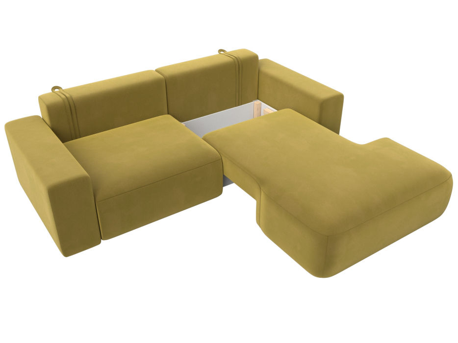 Диваны угловые в гостиную, Диван угловой Лига-036 Классик правый угол, микровельвет