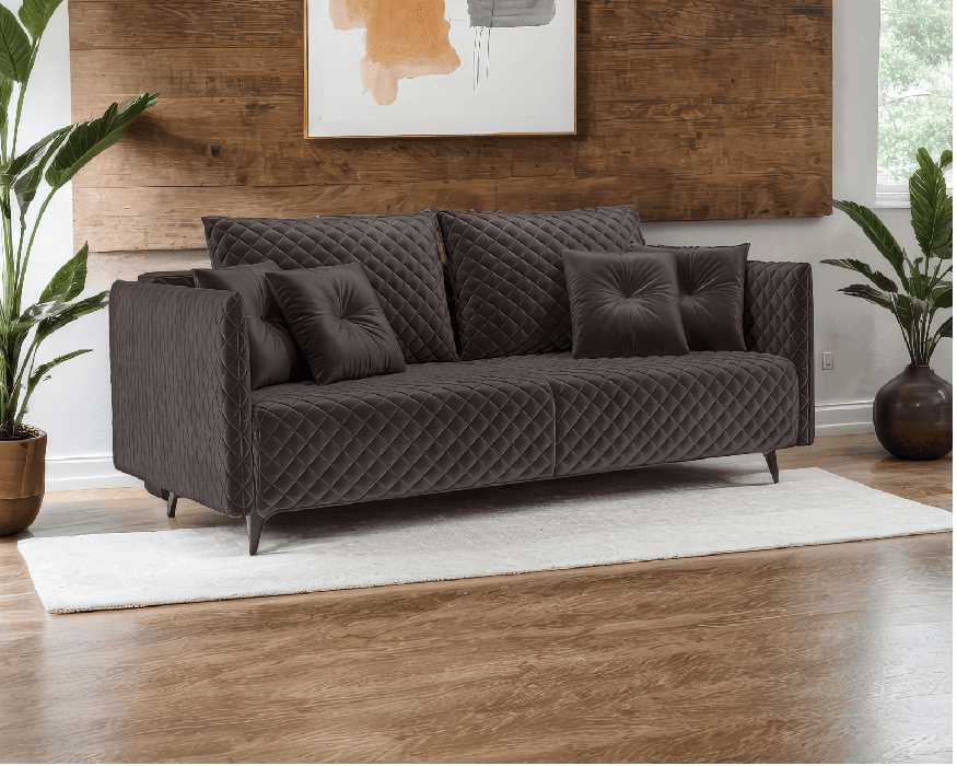 Диваны кровати прямые, Диван прямой Вашингтон тик-так (Бархат)