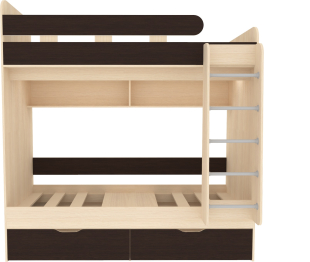 Двухъярусная кровать Юниор 5 80x160 Дуб Молочный