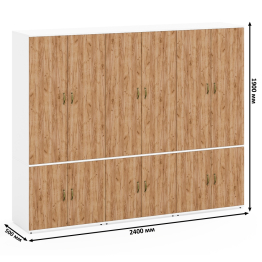 Набор из глубоких шкафов для одежды 19Б Лидер-8 комплект из трёх шкафов