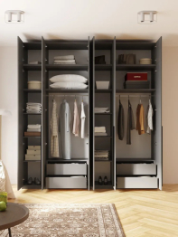 Шкаф распашной 6-ти дверный с антресолью София 2600х2400х520 мм