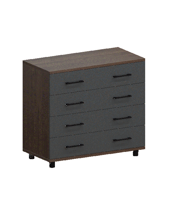 Комоды, Модульная система Грейс Комод КМ-5031  Гикори Джексон Темный