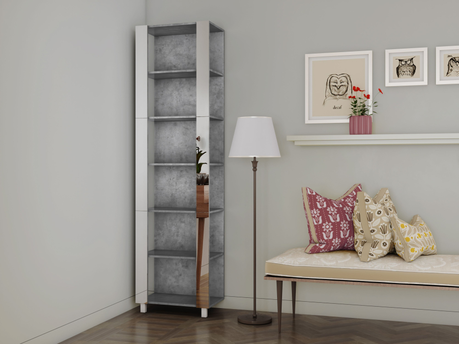 Открытые, Стеллаж модульный Универсальный 35х60х220 Зеркало