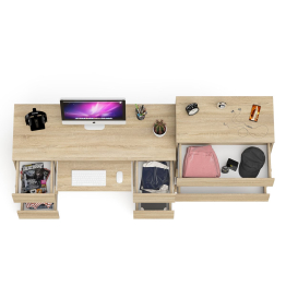 Комод 800 4-ре ящика Мори и двухтумбовый компьютерный стол МС-2