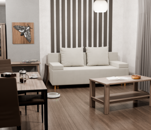 Прямой диван Инди,еврокнижка,велюр