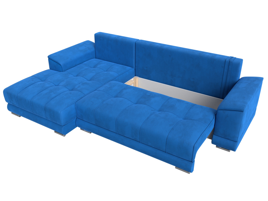 Диваны угловые в гостиную, Угловой диван НордСтар левый угол, велюр