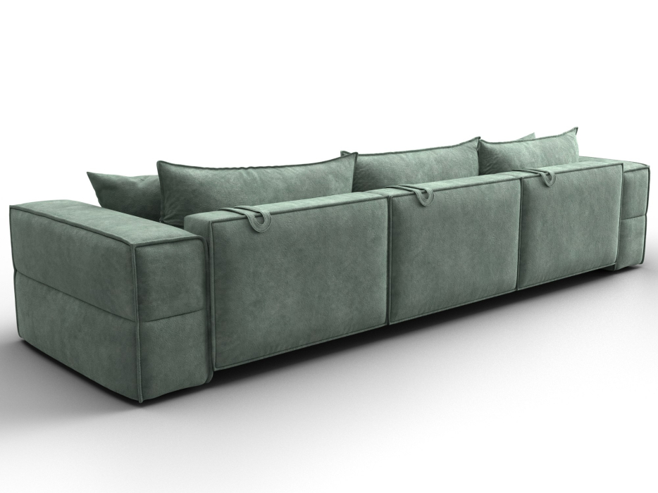 Диваны еврокнижки, Диван прямой Лига-058 НПБ Лонг, велюр BRUT