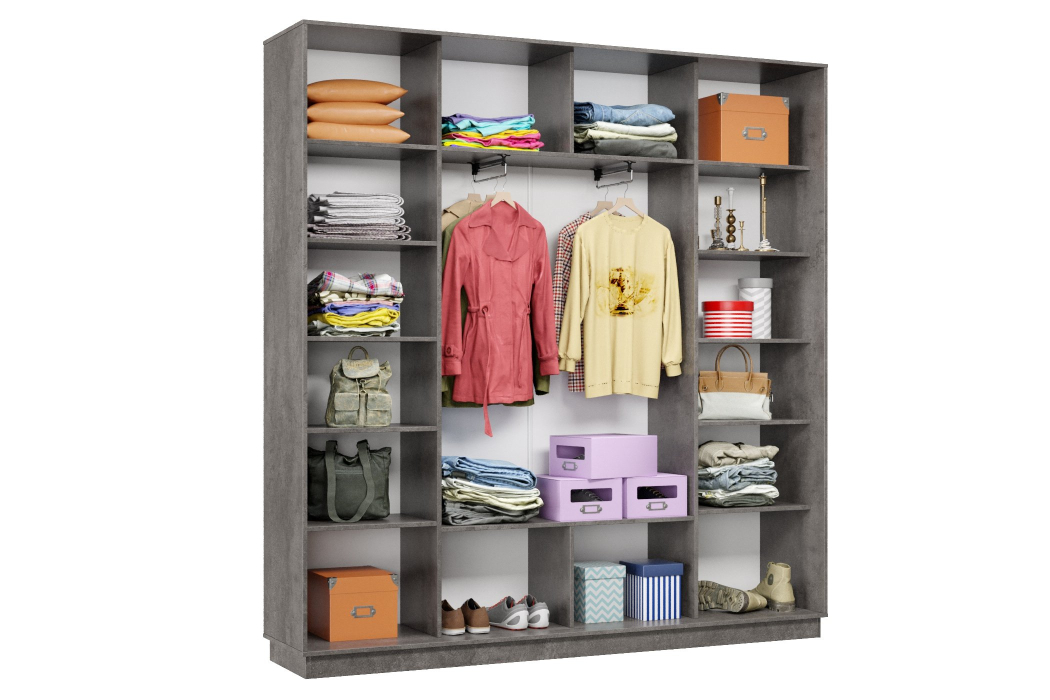 Шкафы-купе 3-х дверные, Шкаф-купе Премьер 35 (11ЗГ;11ЗГ;11ЗГ) фасады зеркало графит/трёхдверный/Профиль чёрный муар