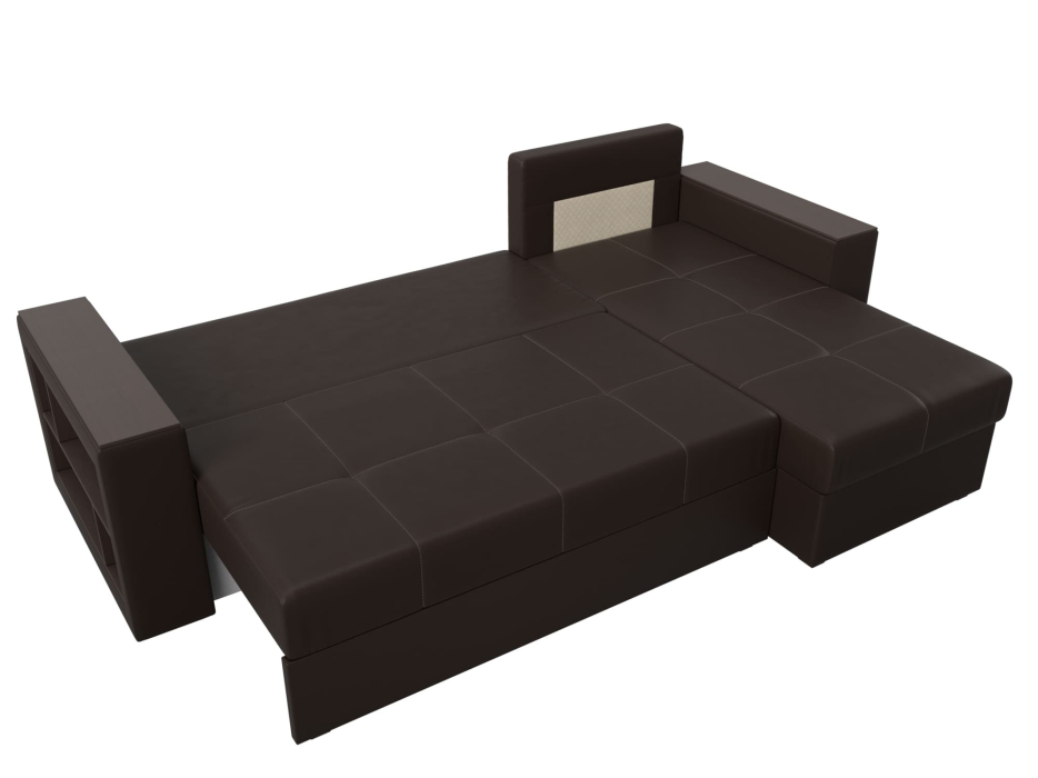 Диваны угловые в гостиную, Диван угловой Дубай Лайт, экокожа, правый угол